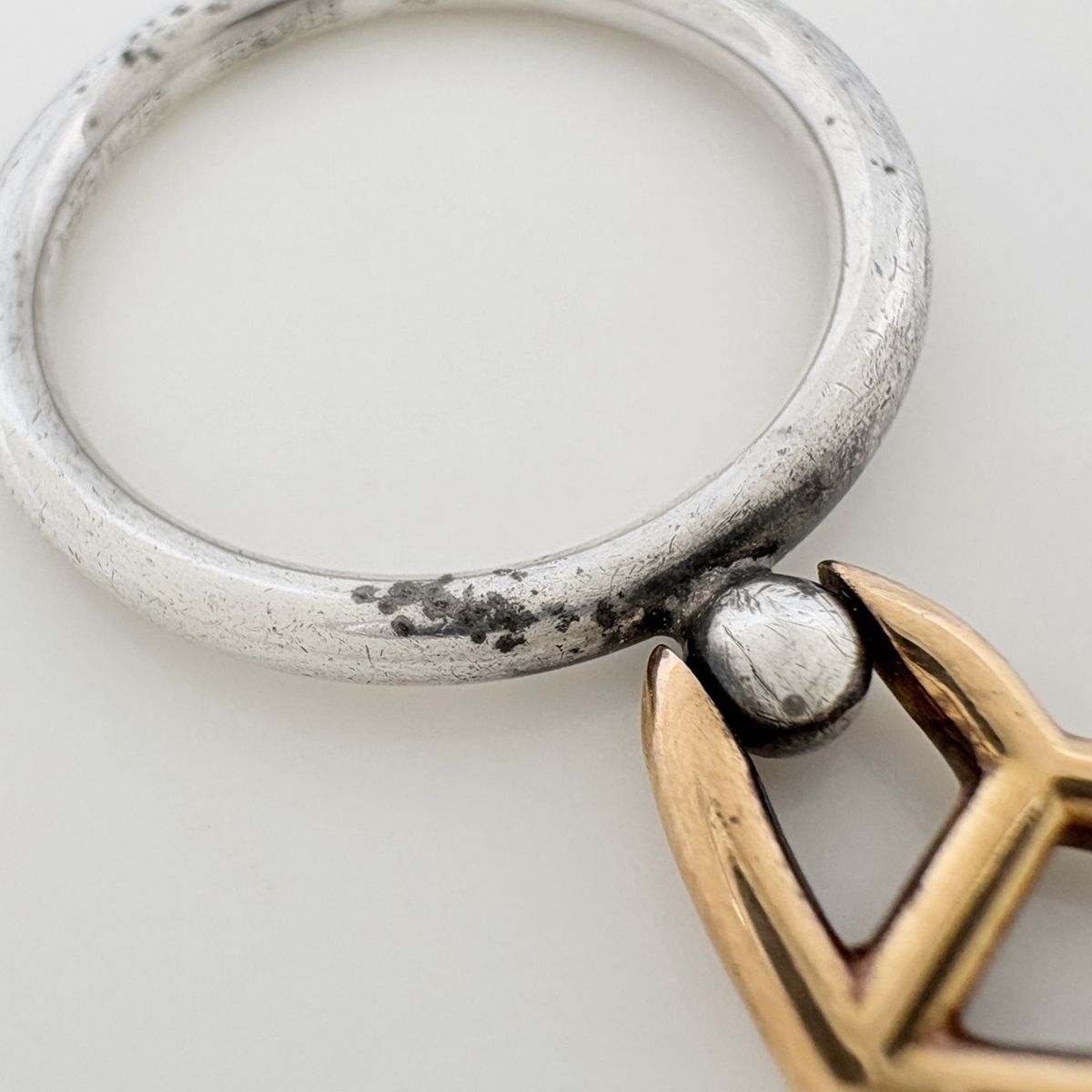 Hermes Ring Heart Silver Gold — view 4