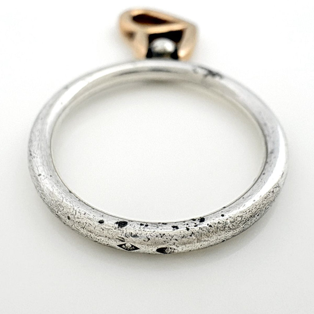 Hermes Ring Heart Silver Gold — view 3