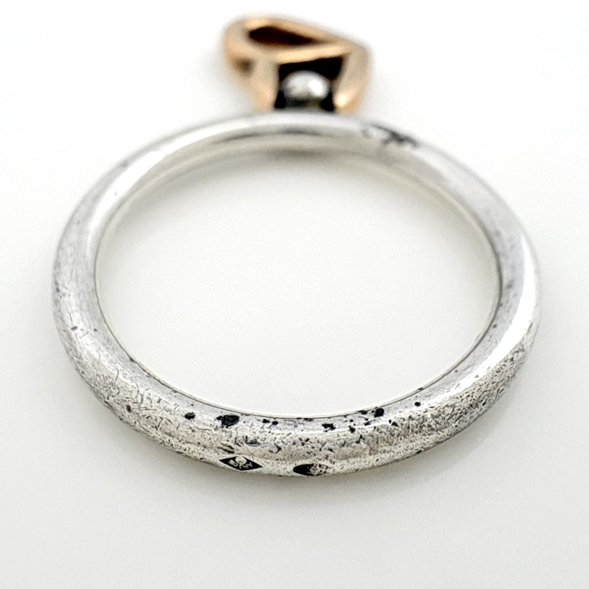 Hermes Ring Heart Silver Gold — view 3