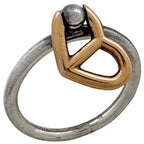 Hermes Ring Heart Silver Gold