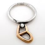 Hermes Ring Heart Silver Gold — view 2