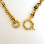 Chanel Necklace CC Logo Rhinestone Gold — view 3