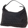 Fendi Handbag Zucchino Pattern Canvas Brown