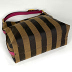 Fendi Shoulder Bag Pecan Pattern Canvas Brown Black — view 2