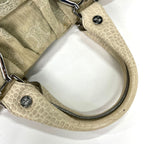 Celine Handbag Paris Macadam Pattern 2-Way Denim Blue Beige — view 6