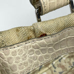 Celine Handbag Paris Macadam Pattern 2-Way Denim Blue Beige — view 7