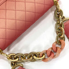 Chanel Handbag Quilted CC Logo 2-Way Caviar Leather Salmon Pink — view 7