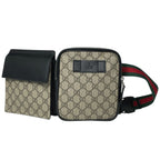 Gucci Belt Bag GG Pattern Waist Supreme Sherry Line Web Brown Black