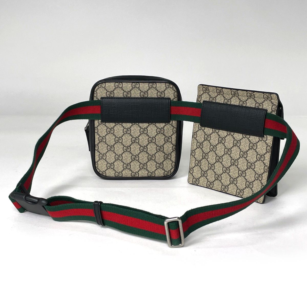 Gucci Belt Bag GG Pattern Waist Supreme Sherry Line Web Brown Black — view 2
