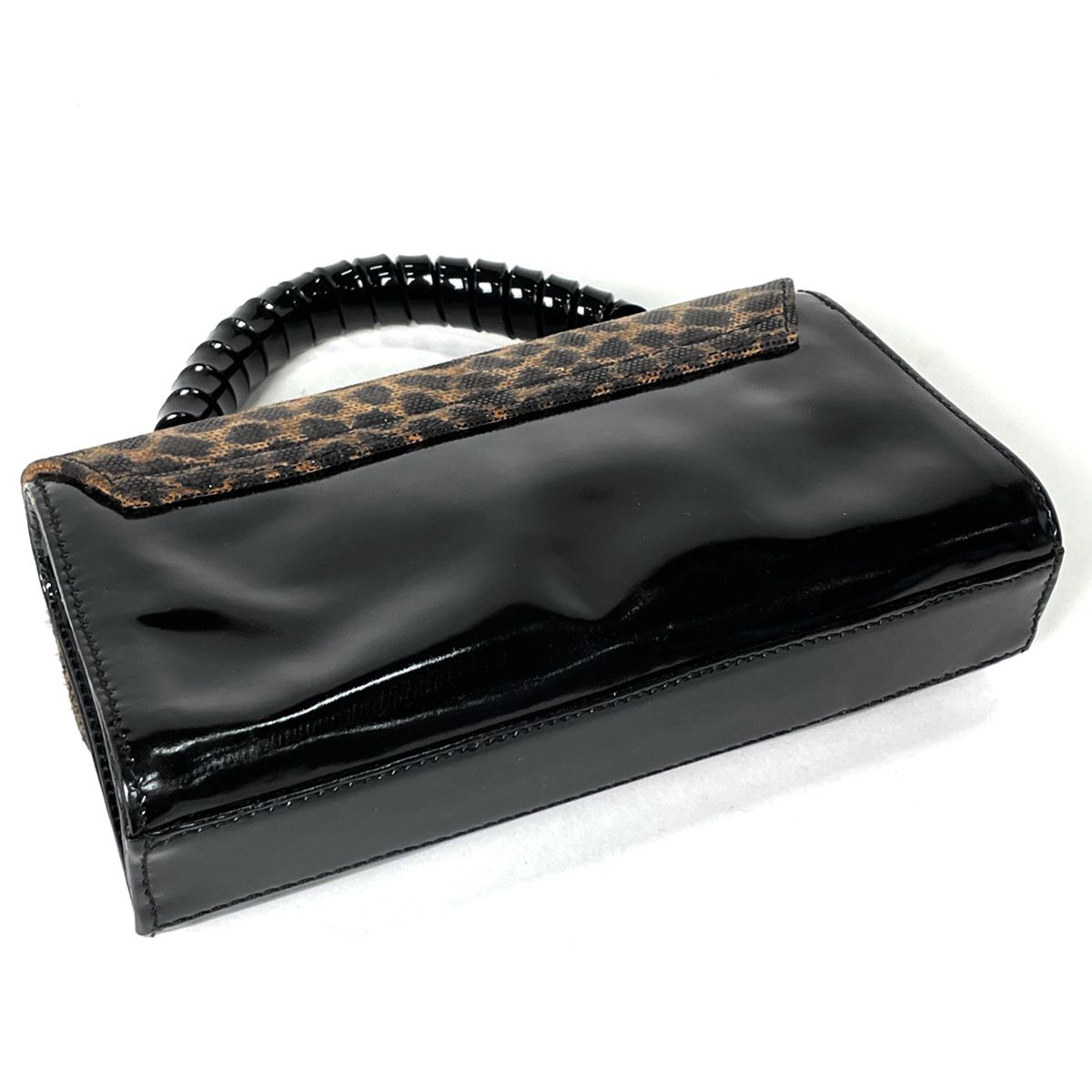 Loewe Handbag Velazquez Patent Leather Black — view 2