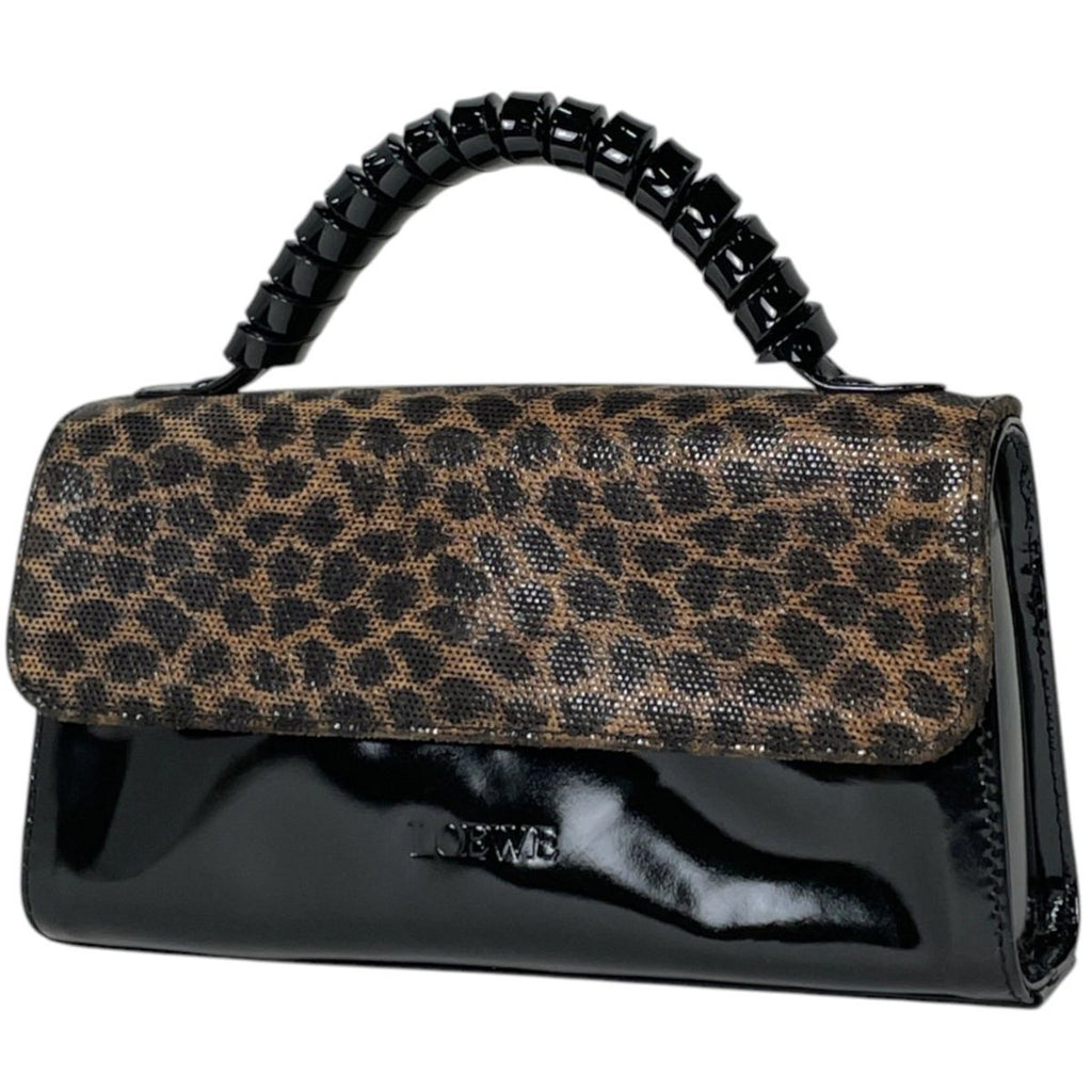 Loewe Handbag Velazquez Patent Leather Black