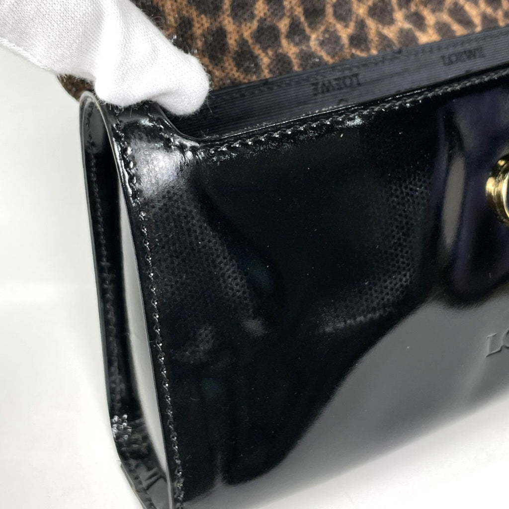 Loewe Handbag Velazquez Patent Leather Black — view 7