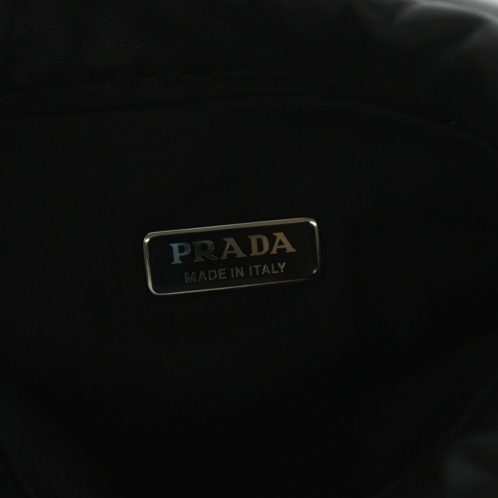 Prada Smartphone Pouch Drawstring Nappa Leather Black — view 6