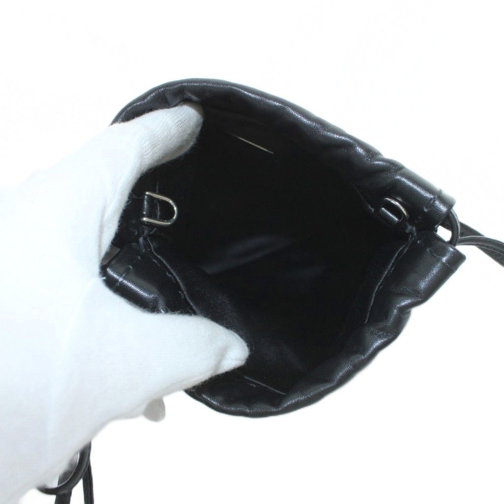 Prada Smartphone Pouch Drawstring Nappa Leather Black — view 5
