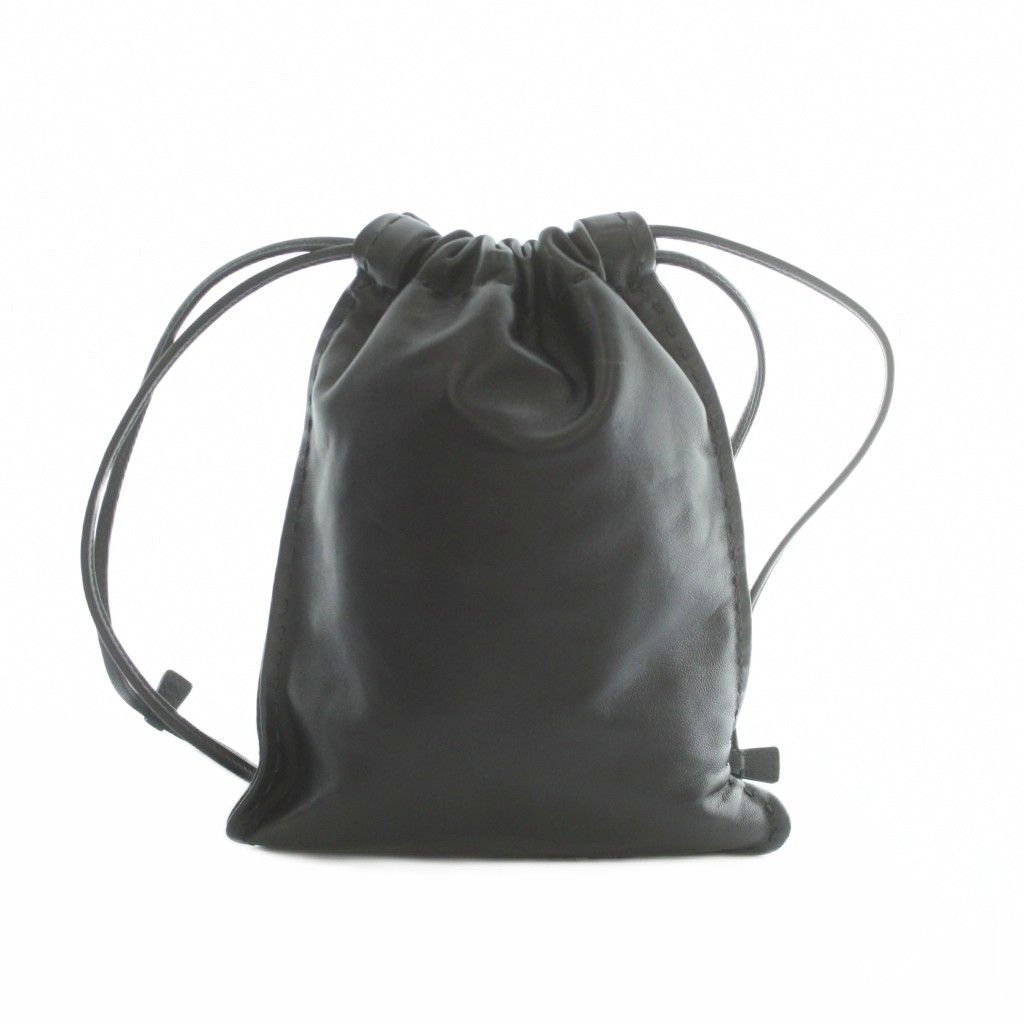 Prada Smartphone Pouch Drawstring Nappa Leather Black — view 2