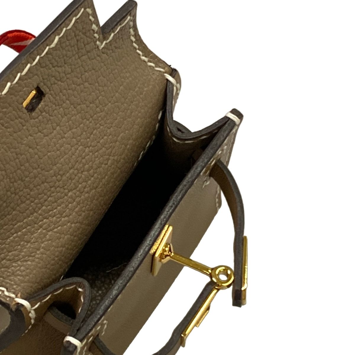 Hermes Key Holder Kelly Twilly Charm Etoupe Gold — view 4