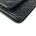 Chanel Wallet Quilted Black Silver Chain Shoulder Bag — view 7