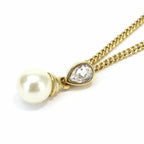 Dior Necklace Metal Gold Faux Pearl Plated — view 2
