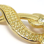 Dior Pendant Metal Gold Clear Musical Notes Rhinestone Plated — view 4