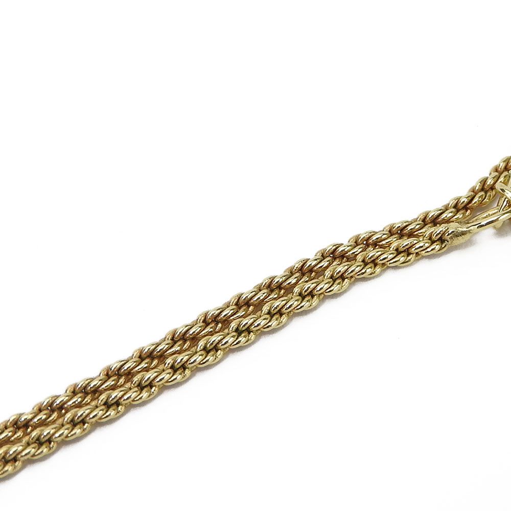 Dior Necklace Metal Gold Silver Plated Logo — view 6