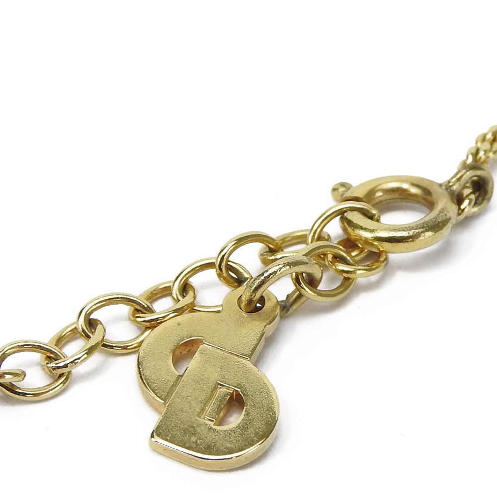 Dior Necklace Metal Gold Silver Plated Logo — view 7