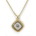 Dior Necklace Metal Gold Silver Plated Logo