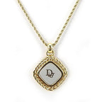 Dior Necklace Metal Gold Silver Plated Logo