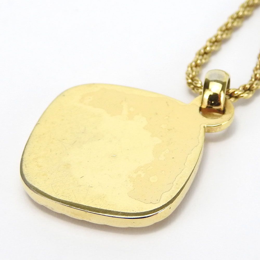 Dior Necklace Metal Gold Silver Plated Logo — view 3
