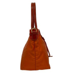 Prada Tote Bag Logo Jacquard Orange Leather — view 2