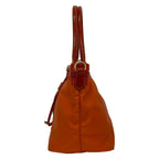 Prada Tote Bag Logo Jacquard Orange Leather — view 4