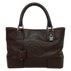 Loewe Handbag Fusta Brown Leather