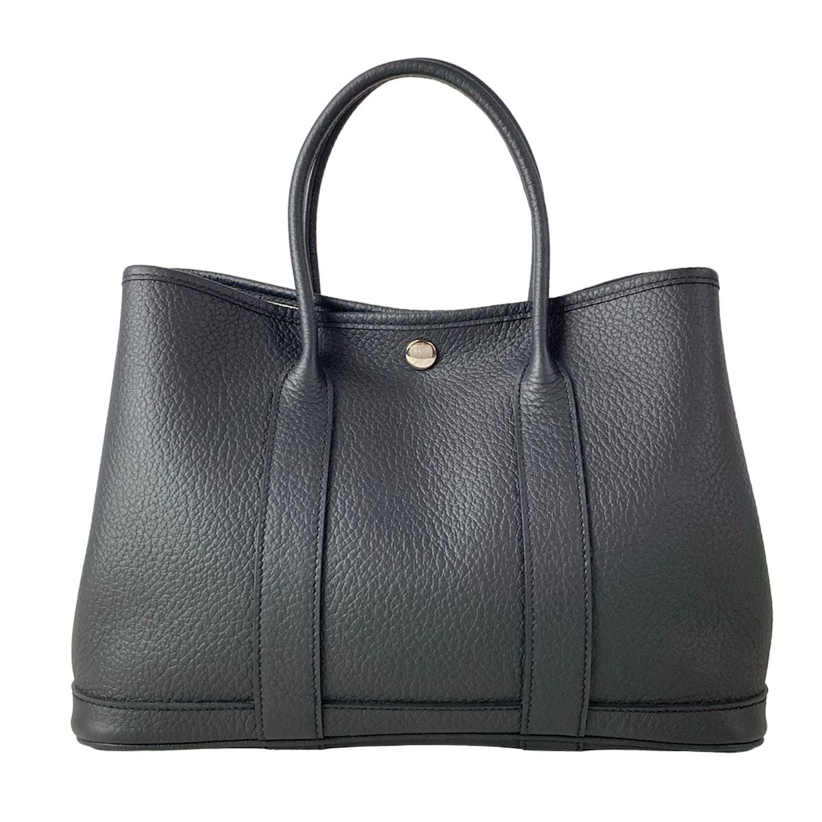 Hermes Tote Bag Garden Party TPM Black Silver — view 3