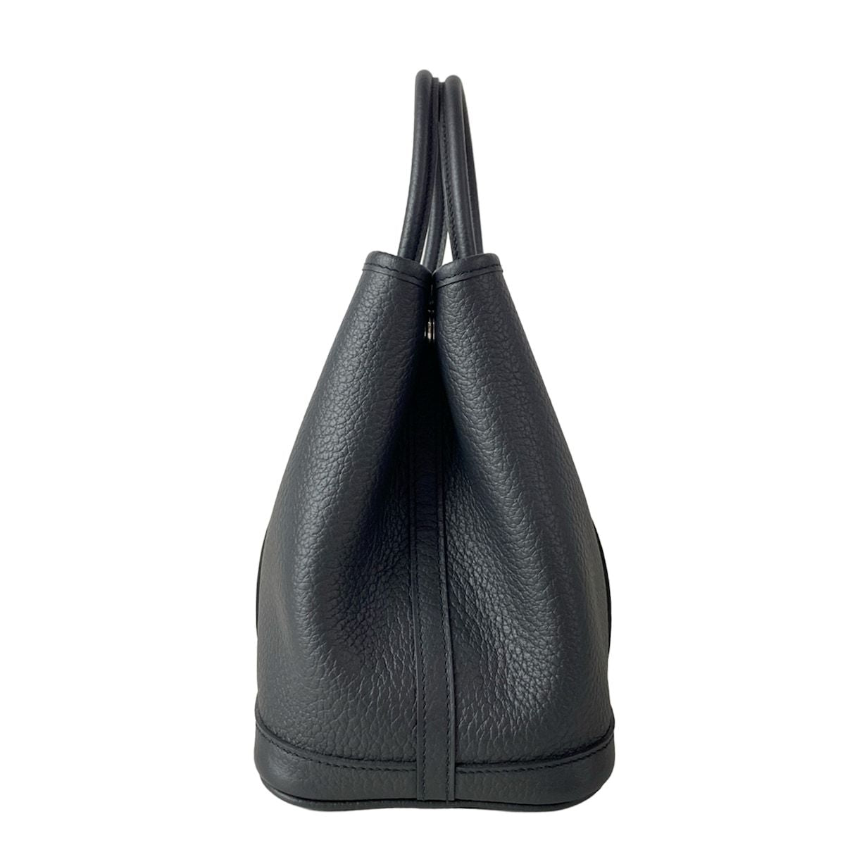 Hermes Tote Bag Garden Party TPM Black Silver — view 2