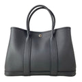 Hermes Tote Bag Garden Party TPM Black Silver