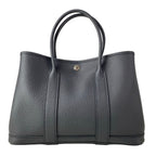 Hermes Tote Bag Garden Party TPM Black Silver