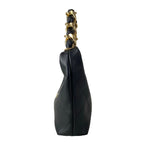 Chanel Handbag Quilted Hobo Black Gold Metal Leather — view 4