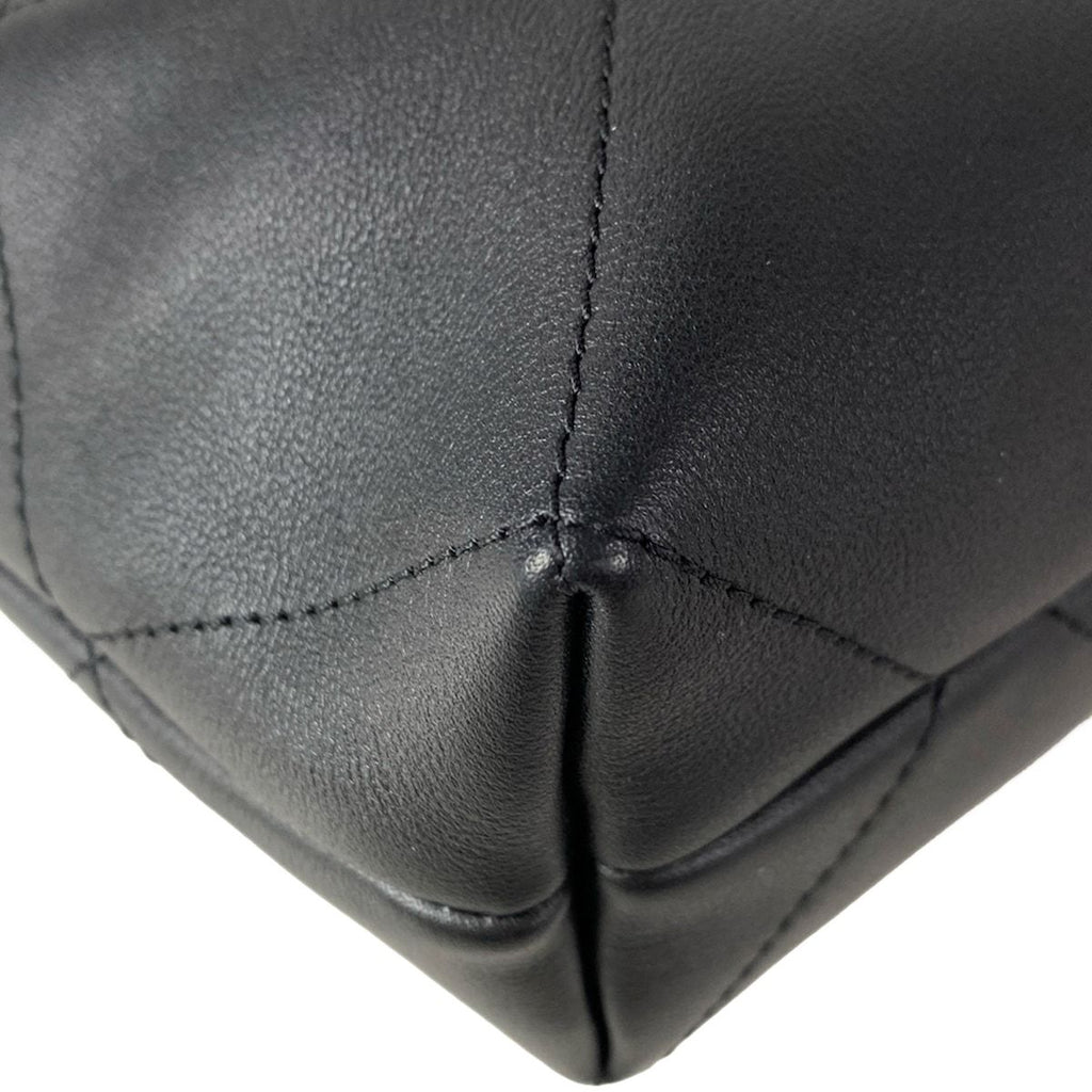 Chanel Handbag Quilted Hobo Black Gold Metal Leather — view 6