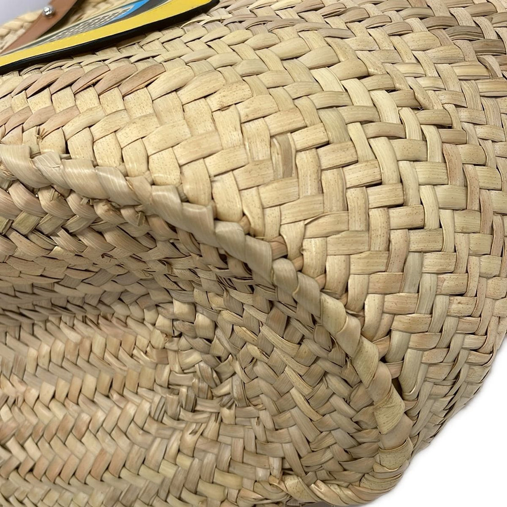 Loewe Tote Bag Basket Pink Beige Yellow Multi KEN PRICE LA Leather — view 6
