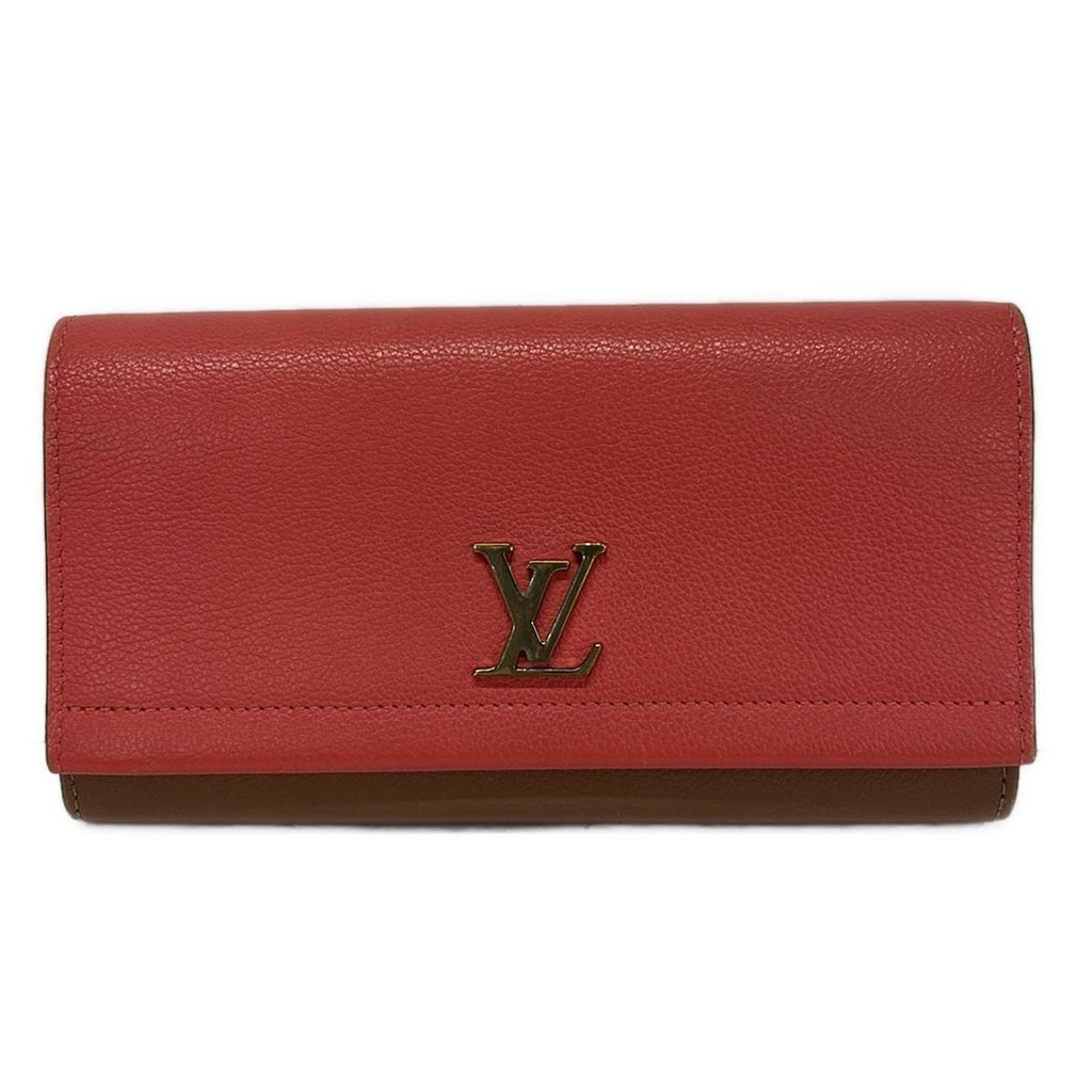 Louis Vuitton Wallet Lockme Portefeuille II Blossom Leather Cowhide