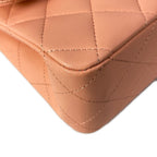 Chanel Shoulder Bag Double Flap Quilted Pink Gold Chain — view 6