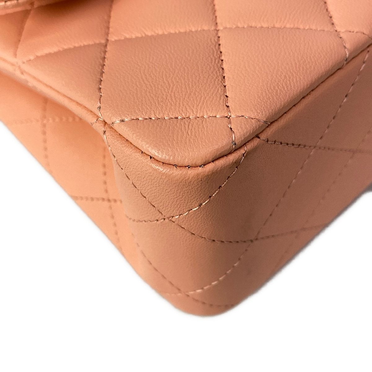 Chanel Shoulder Bag Double Flap Quilted Pink Gold Chain — view 6