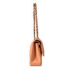 Chanel Shoulder Bag Double Flap Quilted Pink Gold Chain — view 2