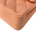 Chanel Shoulder Bag Double Flap Quilted Pink Gold Chain — view 7