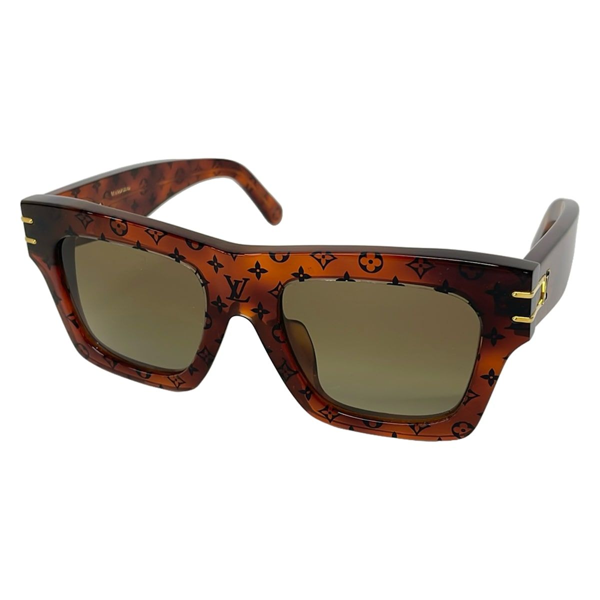 Louis Vuitton Sunglasses LV Blade Dark Brown Black Logo Eyewear