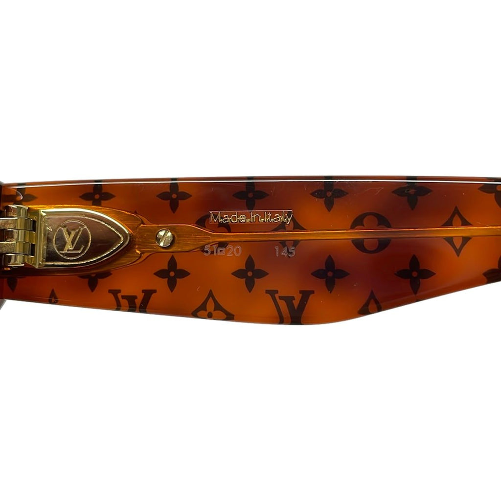 Louis Vuitton Sunglasses LV Blade Dark Brown Black Logo Eyewear — view 5