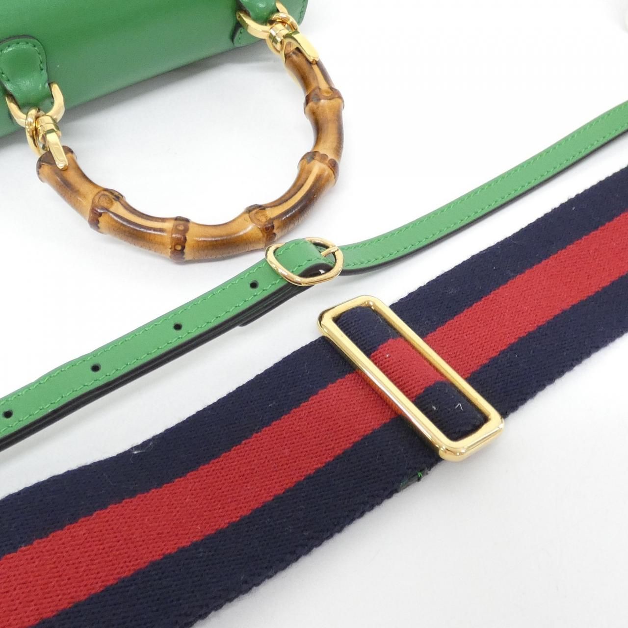 Gucci Bamboo Bag Handbag Green — view 6