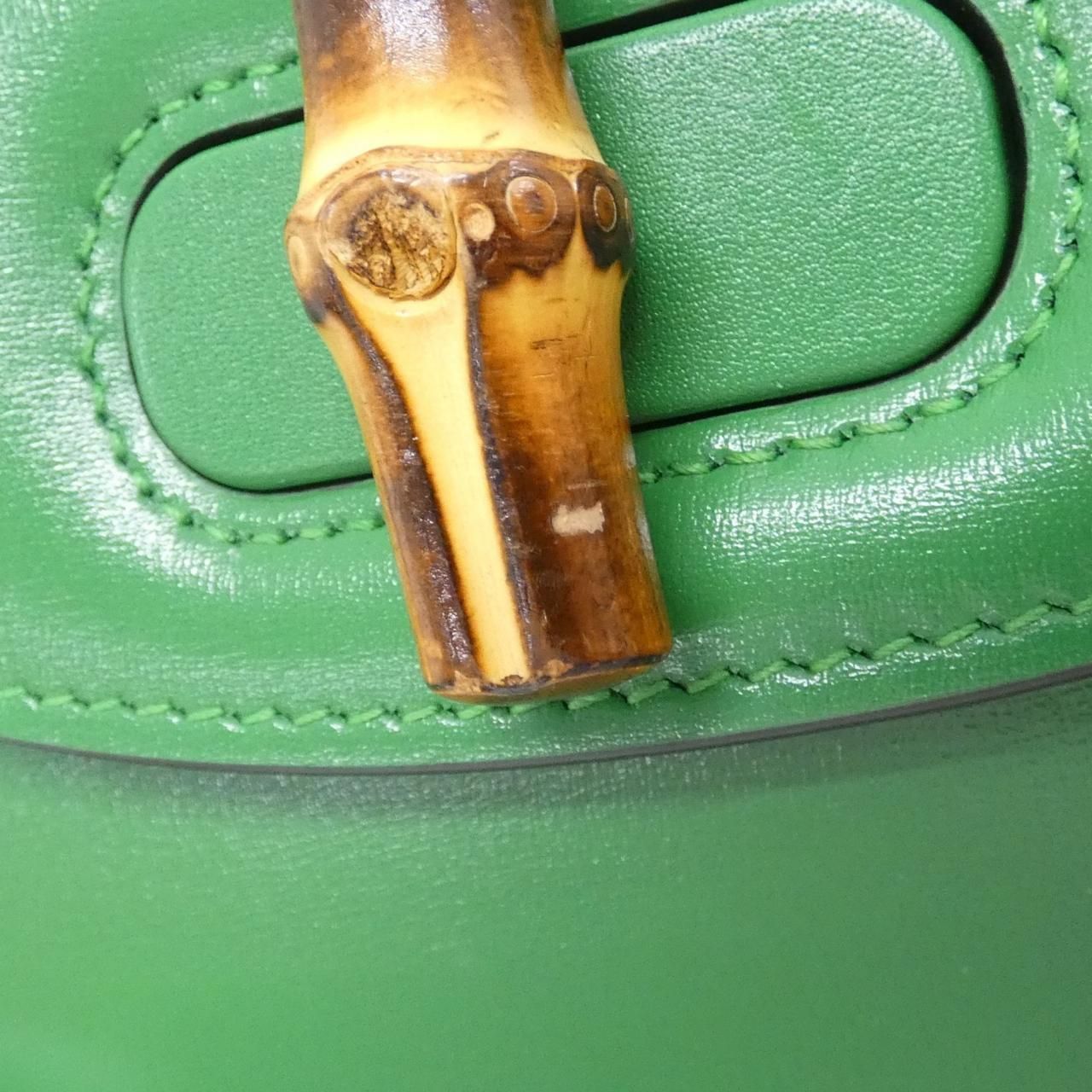 Gucci Bamboo Bag Handbag Green — view 5