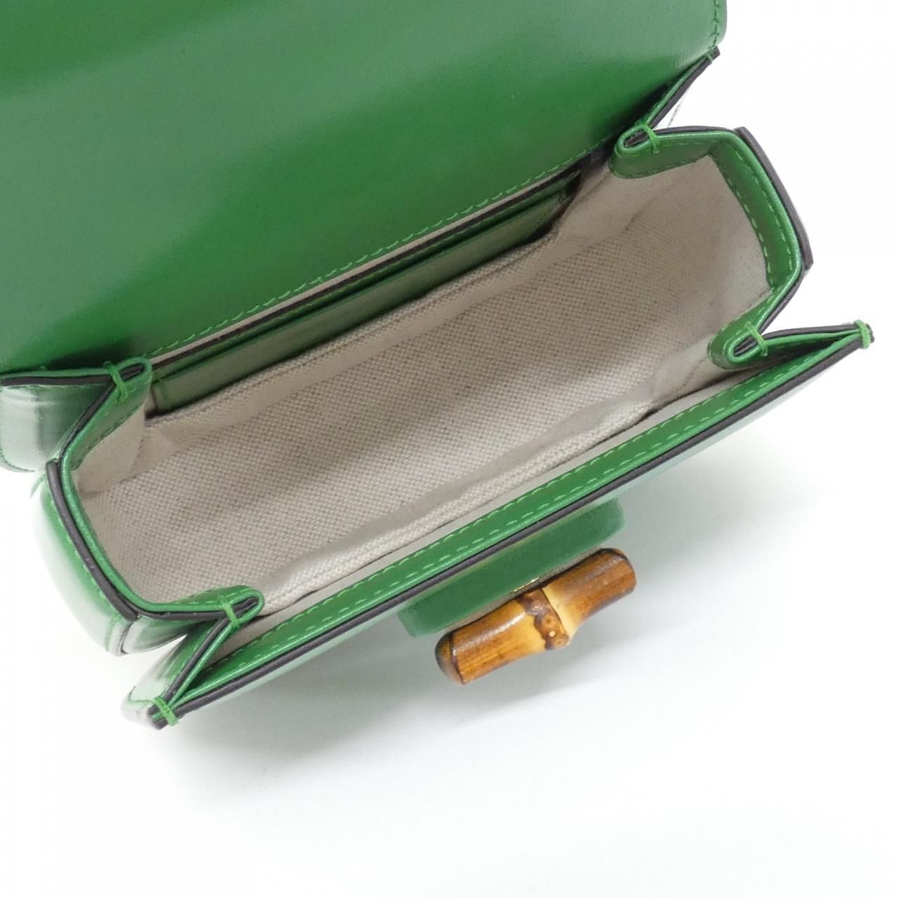 Gucci Bamboo Bag Handbag Green — view 8