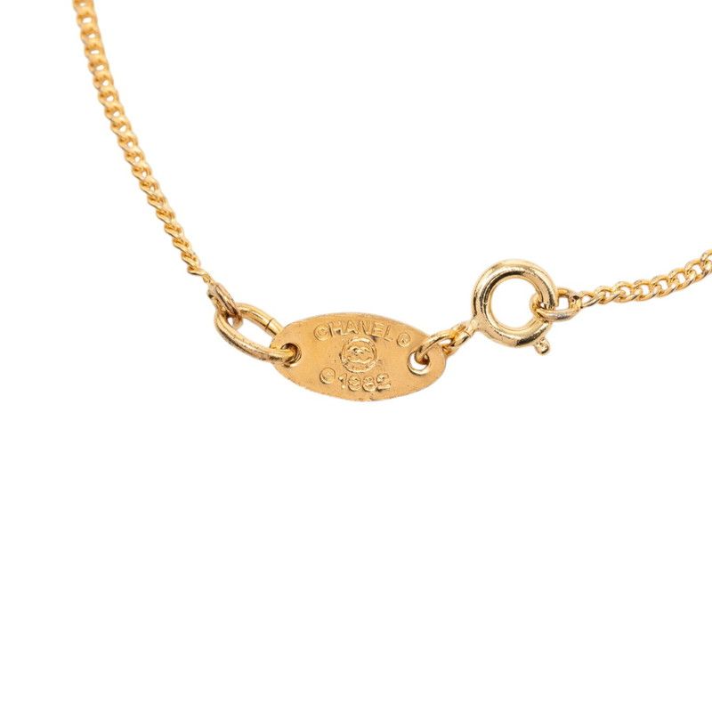 Chanel CC Logo Bracelet Gold Plated Rhinestone — view 5
