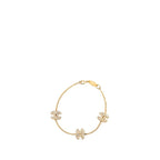 Chanel CC Logo Bracelet Gold Plated Rhinestone
